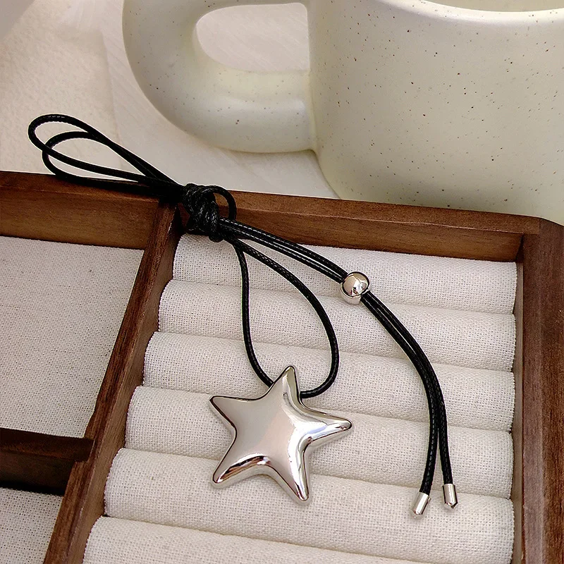 Draweye Y2k Stars Necklace for Women Punk Style Hiphop Vintage Ins Korean Fashion Chokers Jewelry Simple Collares Para Mujer