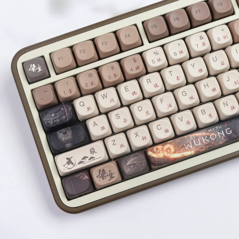 WUKONG MOA Profile GMK 140 Keys/set PBT Keycaps for Mechanical Keyboard  Dye Sublimation Gaming Keycap Custom Gk61