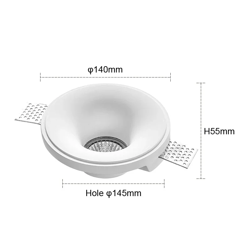 Verzonken Gips Downlight Plafondlamp GU10 LED Anti-Glare Ingebed Randloze Spotlight Woonkamer Slaapkamer Gangpad Home Verlichting