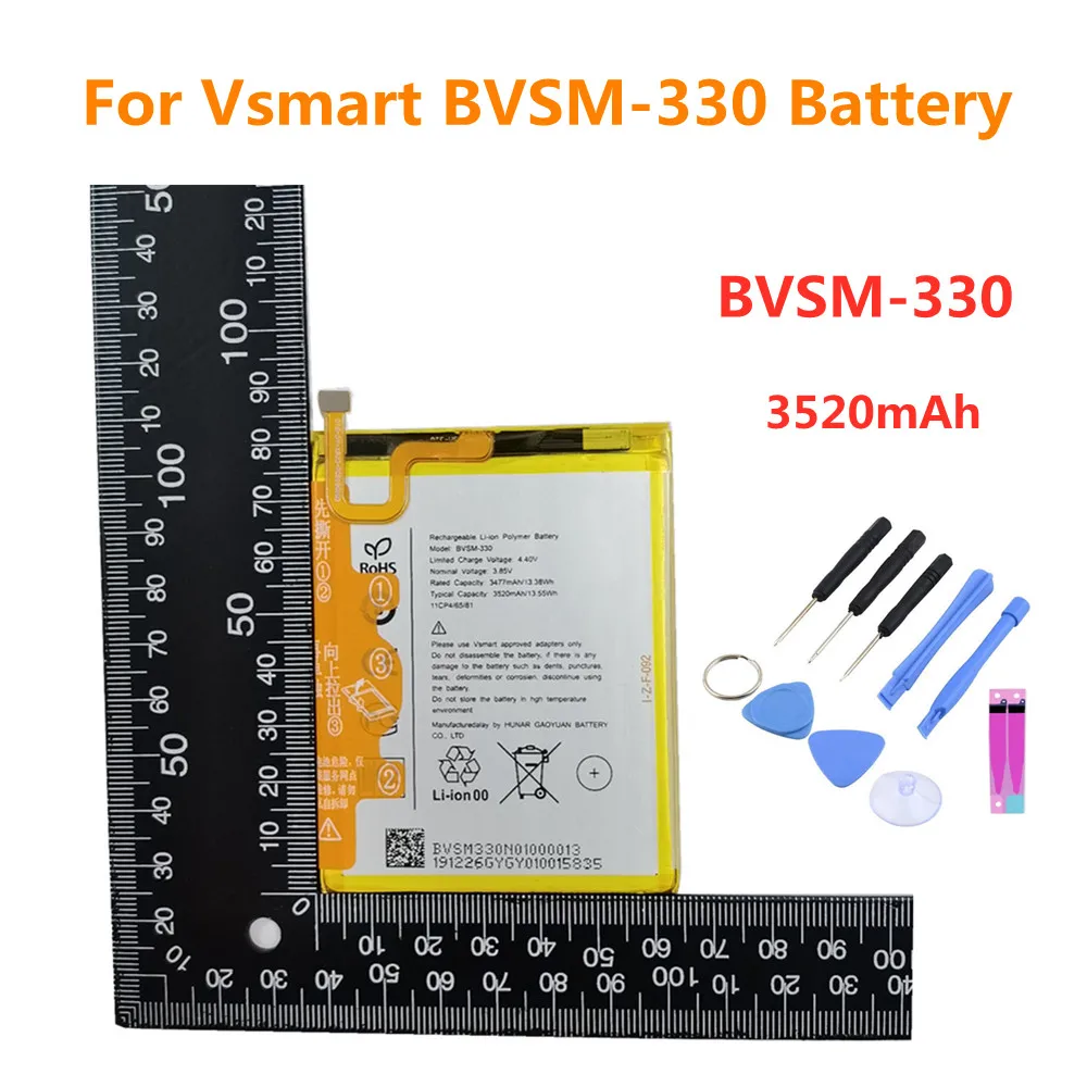 

High Quality 3520mAh BVSM-330 Battery For VSMART BVSM 330 BVSM330 Battery Bateria Fast Shipping + Tracking Number + Tools