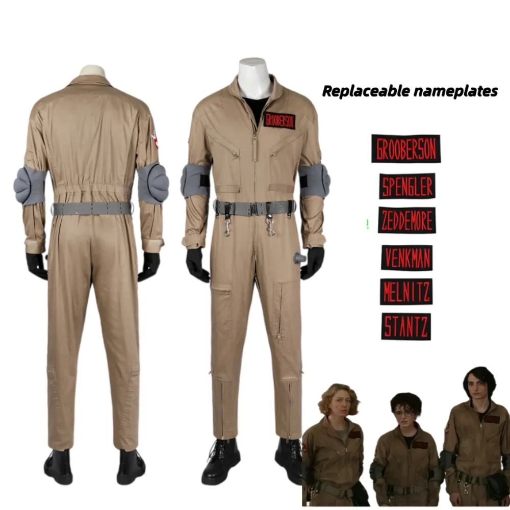 Ghostbusters: Frozen Empire Mr. Grooberson Cosplay-Kostüm Overall Komplettset mit Zubehör Filmcharakter-Rollenspiel-Outfit