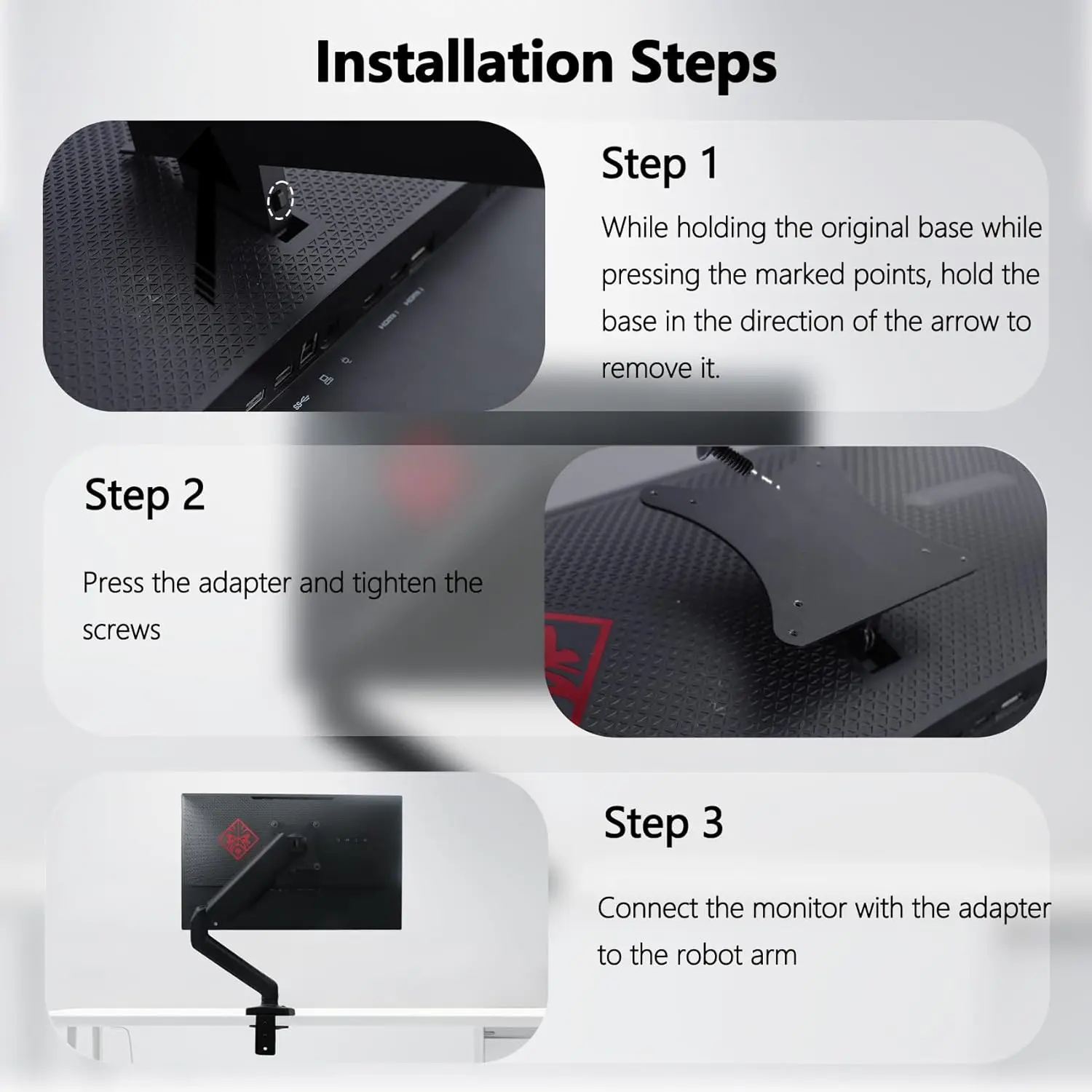 VESA-montage compatibel met HP OMEN 25 (Z7Y57AA) (Z7Y57A9) monitoren VESA-adapter
