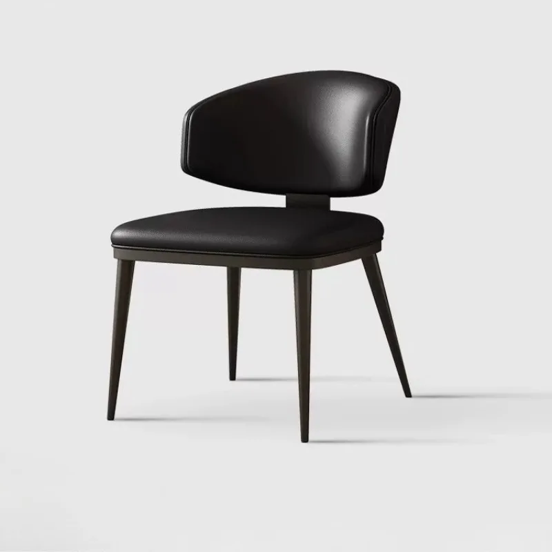 

Italian minimalist dining chair Nordic chair Modern minimalist back chair Light luxury dining table and chairs