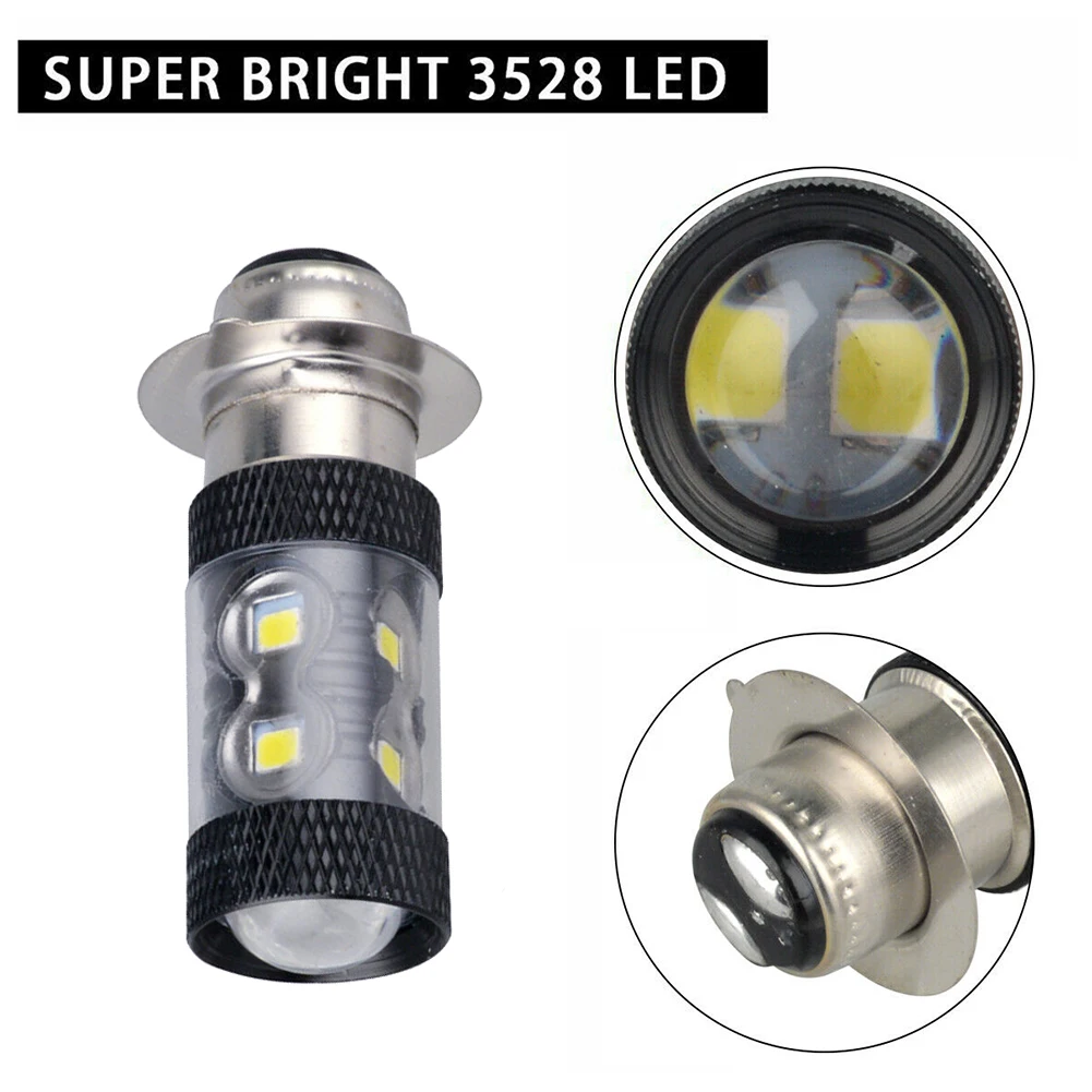 H6/P15D LED Motorcycle Headlight Bulb Super Bright for Yamaha YFZ450R Rhino 700 Raptor YFM660 TRX for Bike Moped Scooter ATV