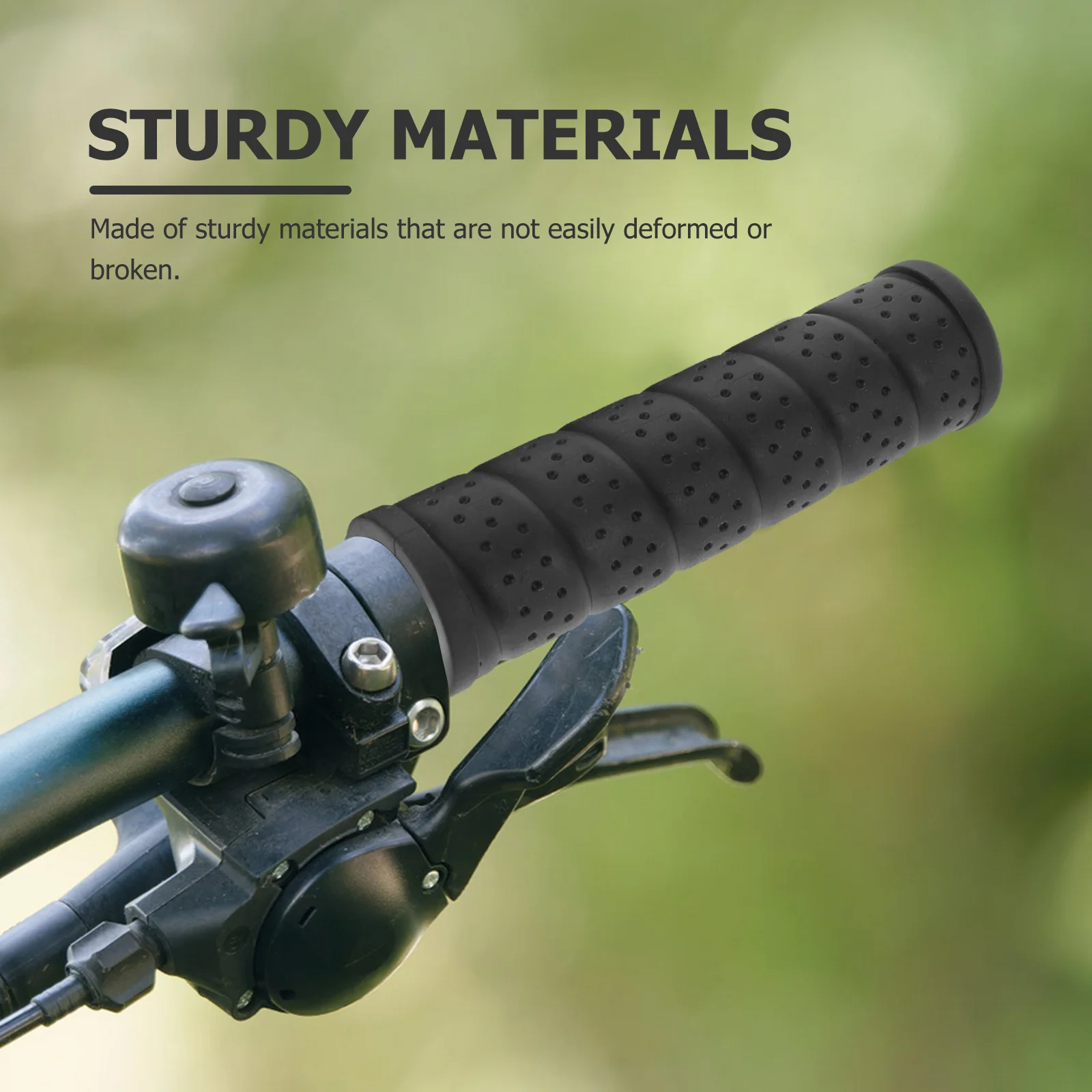 

2Pcs Straight Bike Handlebar Grips Ergonomic Nonskid Durable Mountain Bicycle Handle Grips for Electric Scooter