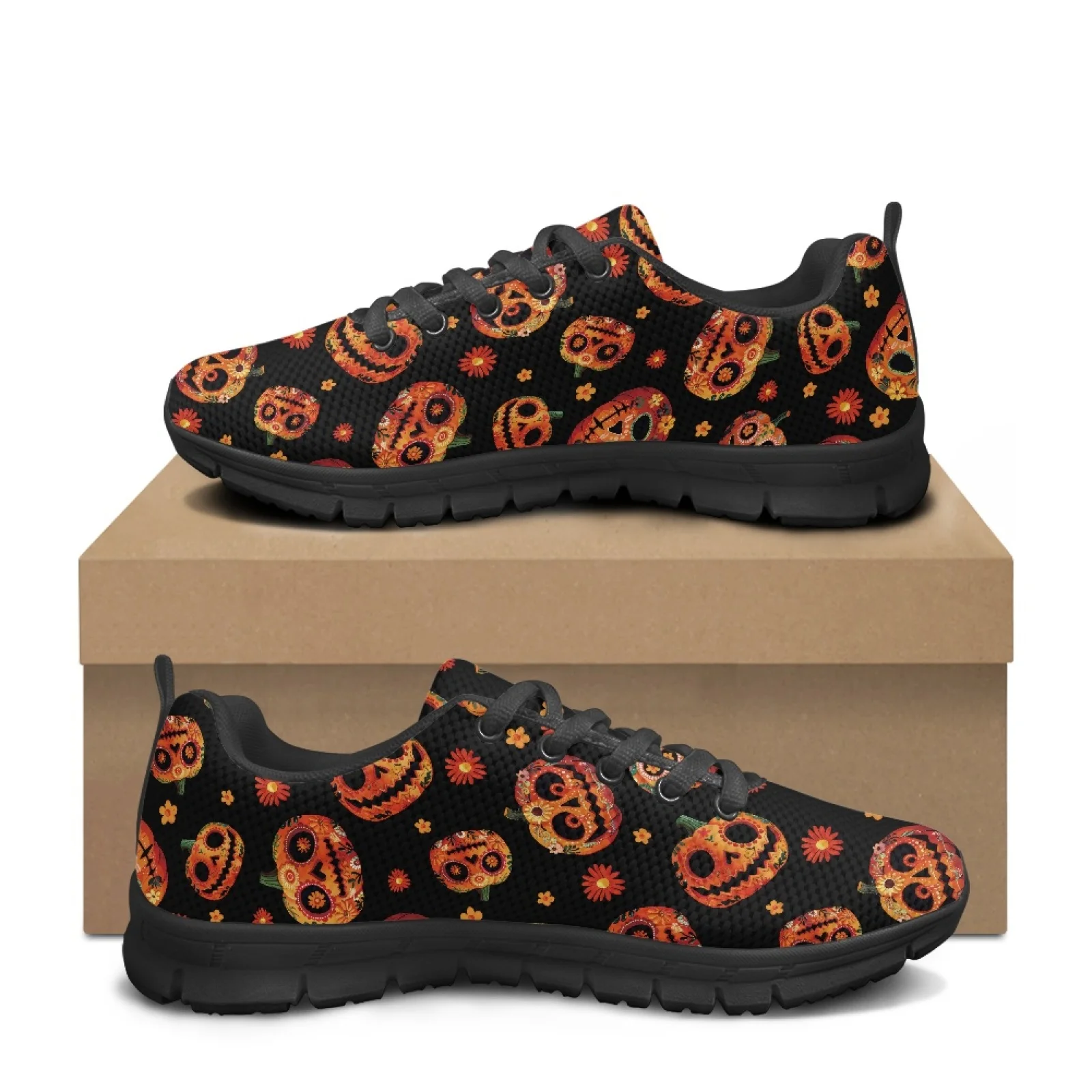 Coloranimal Skull Flower Men Medical Assistant Shoes for Women Low Top Women Running Walking Shoes for Outdoor - view 4