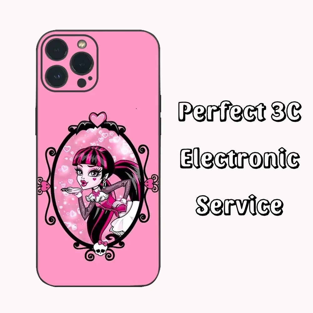 Cartoon M-Monster H-High Phone Case  For iPhone15 14 13 12 Mini 11 Pro XS Max X XR SE5 6 7 8 Plus Soft Silicone Cover