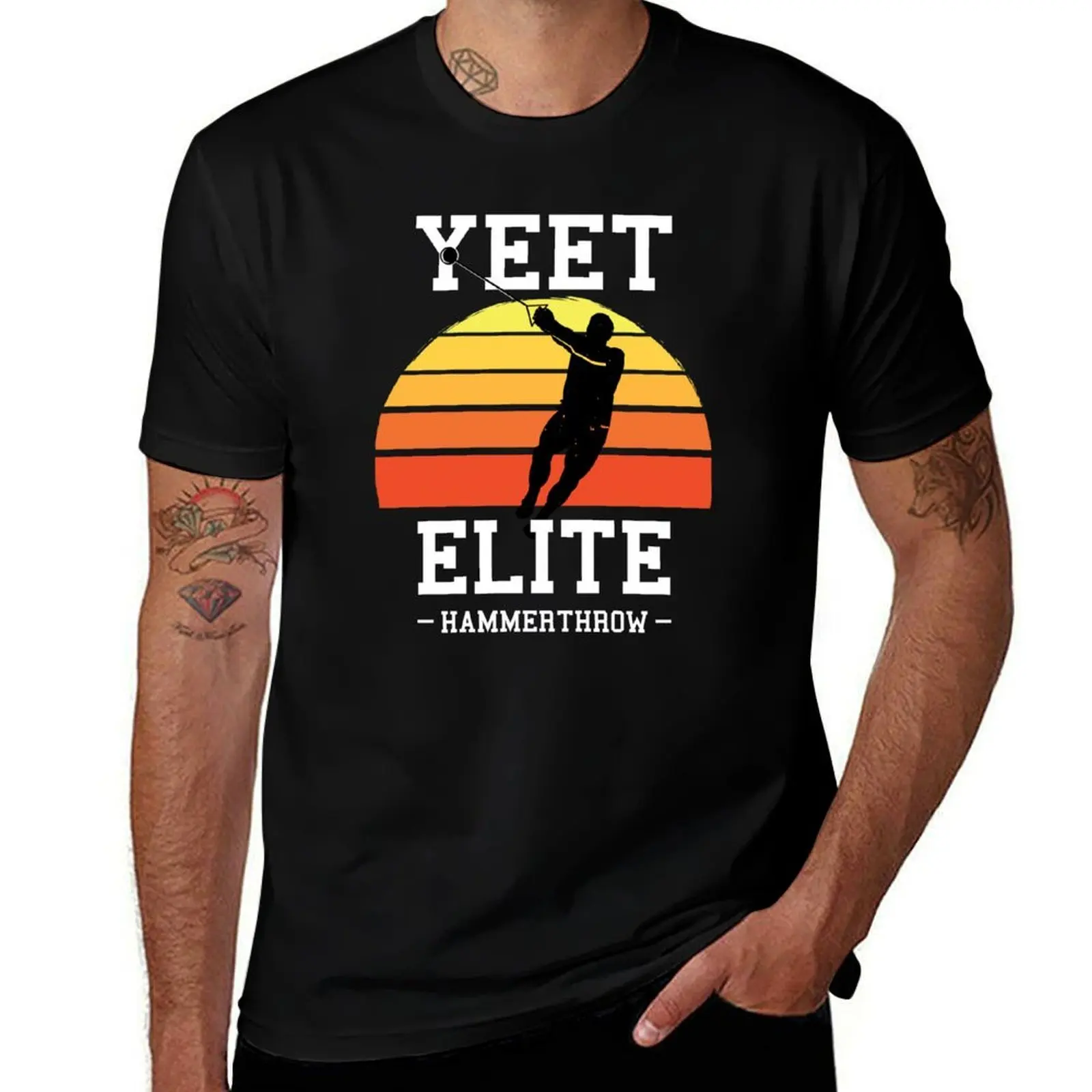 Yeet Elite Hammerthrow Retro by Track N Field Athlete Gifts T-Shirt High Elasticity Sports T-Shirt
