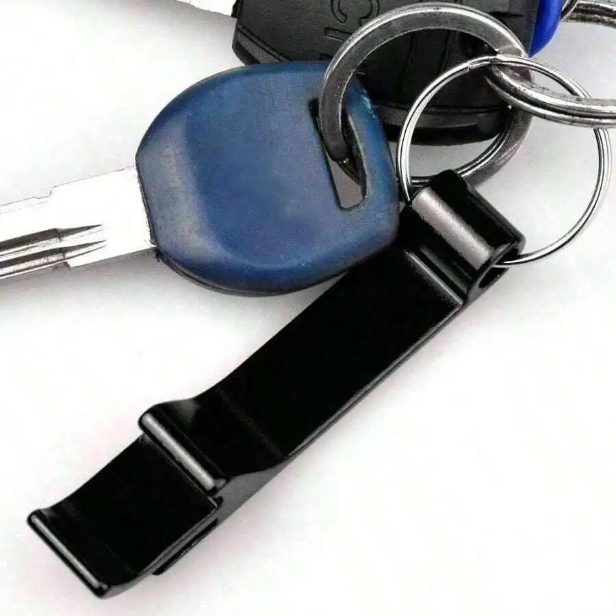 

16 Pcs 8 Colored Metal Bottle Opener, Split Key Ring Chain Keychain Bulk Aluminum Pocket Claw Bar Soda Beverage Beer Bottle Opener