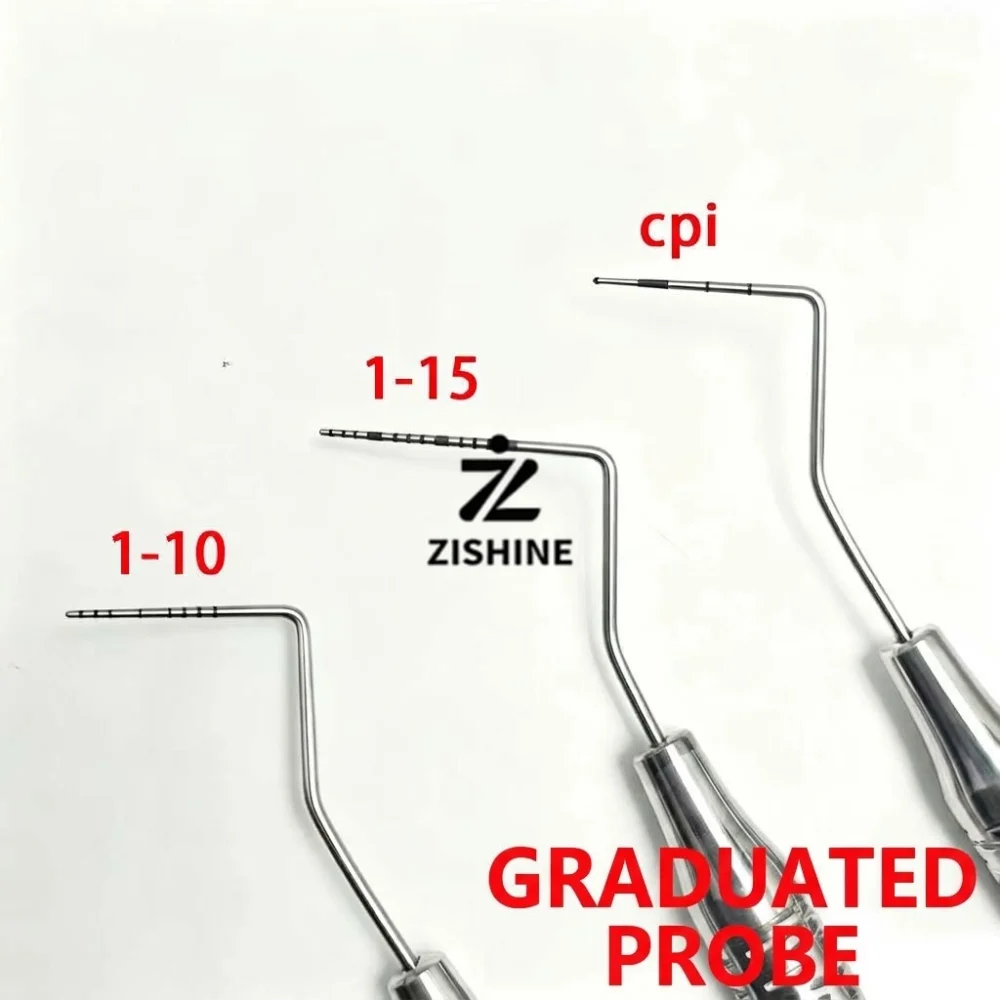 1Pc Dental Periodontal Probe Stainless Steel Graduated Pocket Depth Scale Measuring Tool 1-10mm 1-15mm CPI Dentist Instrument