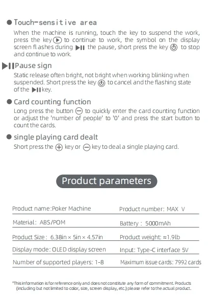 Max V Automatic Poker Shuffle and Deal dispenser Distributor Machine  Poker Cards Distributing Machine For Playing Card Game