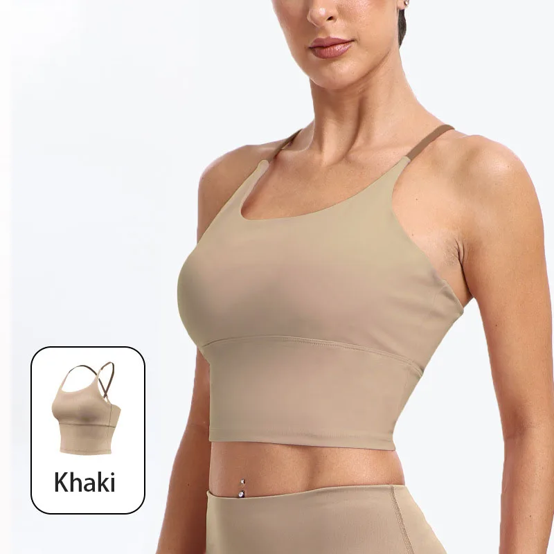 Damen 'Naked-Feel' Hochelastischer Sommer-Sport-BH - Lauf-Top Yoga & Fitness Camisole – Detail 2