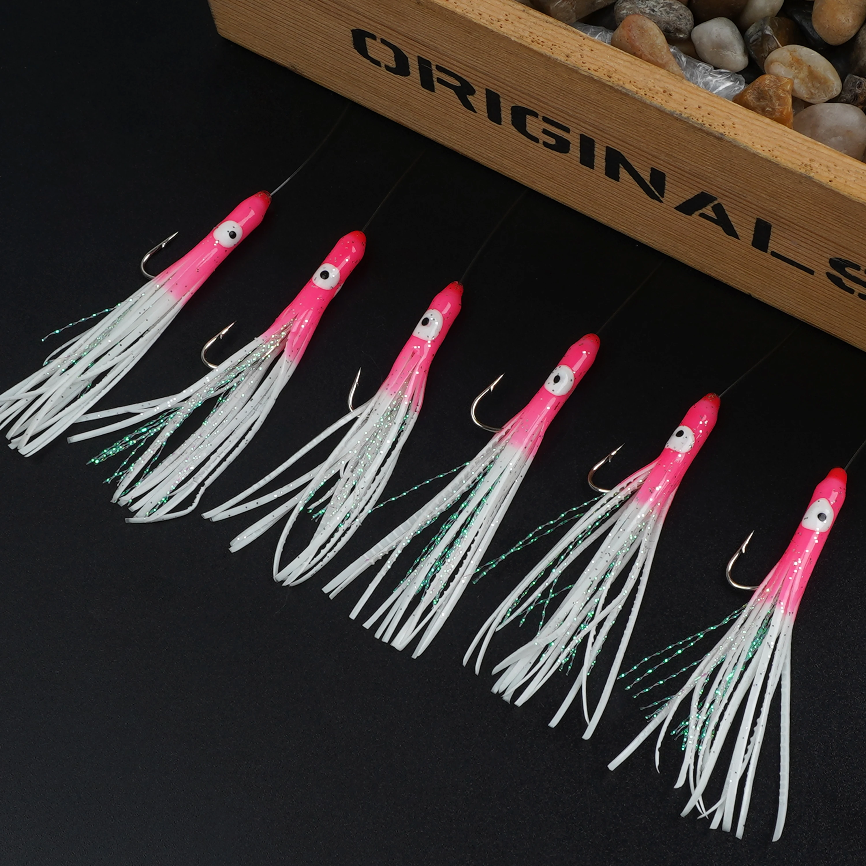 6 Packs Fishing Rigs Saltwater Bait Lures Surf Fishing Rigs Fishing Bait Rigs Octopus Lure Saltwater Fishing Rigs