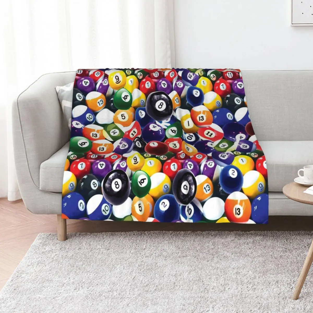billiards, pocket billiards, carom, ball, colorful Throw Blanket manga Sleeping Bag Decorative Throw Blankets