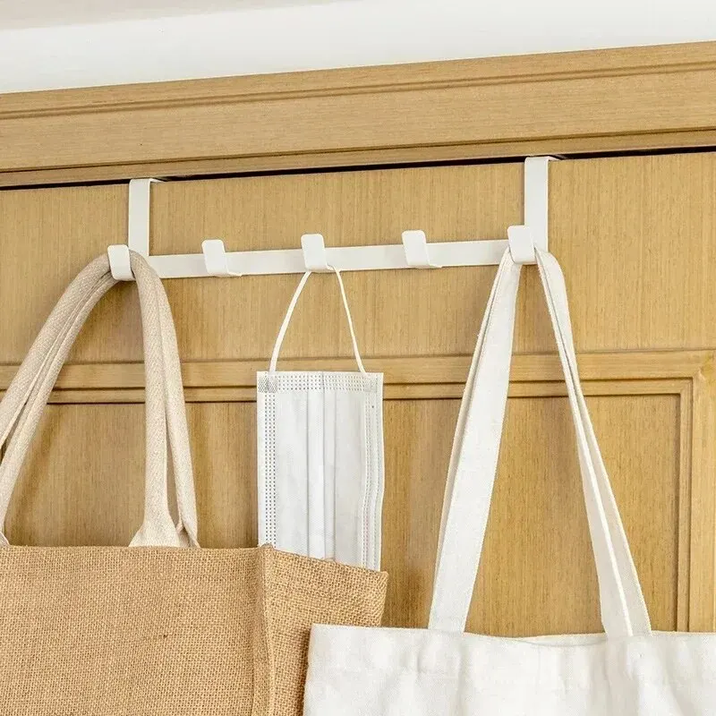 2PCS Over-The-Door Hooks Home Bathroom Organizer Rack for Clothes Coats Hats Towels - Kitchen Storage Accessories