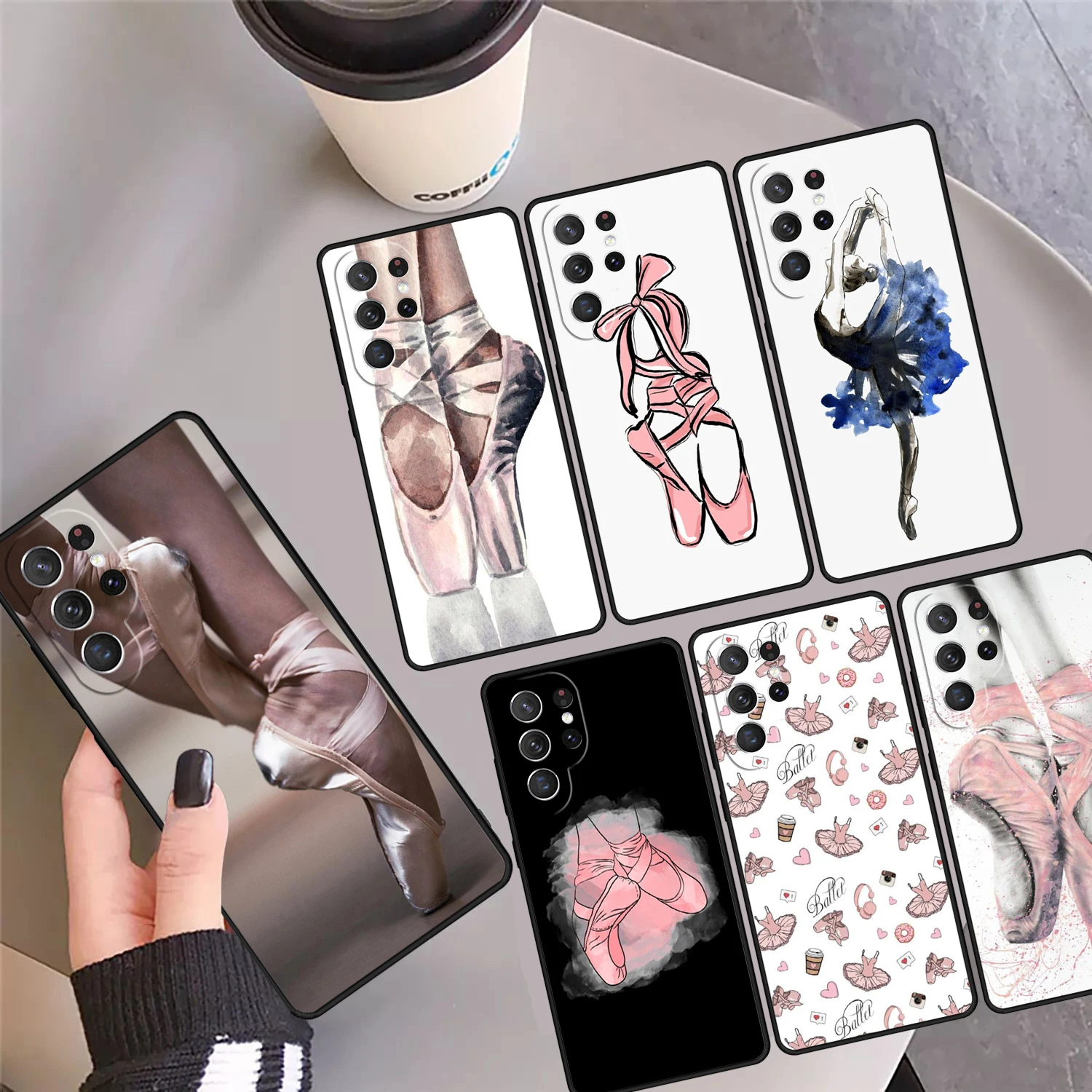 

Ballet Ballerina Dance Shoes Phone Case Cover For Samsung Galaxy S24 S25 Ultra S23 S22 Plus S21 FE S20 Note 10 20 Pro