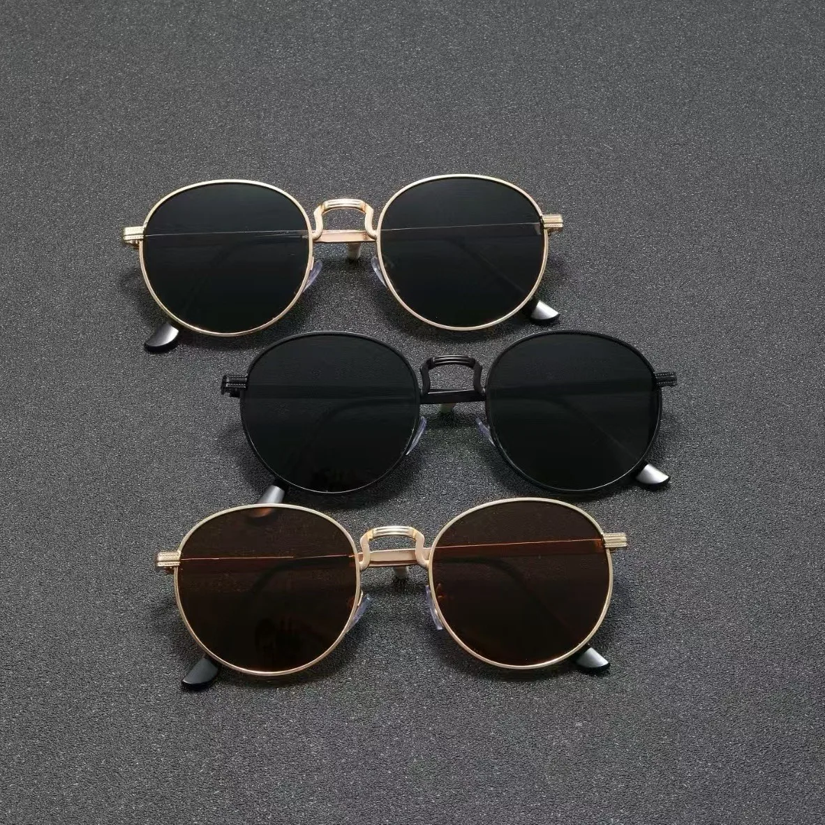 1PCS Retro Oval Narrow Frame Sunscreen Sunglasses for Women New High-End UV Resistant Sun Glasses for Men Metal