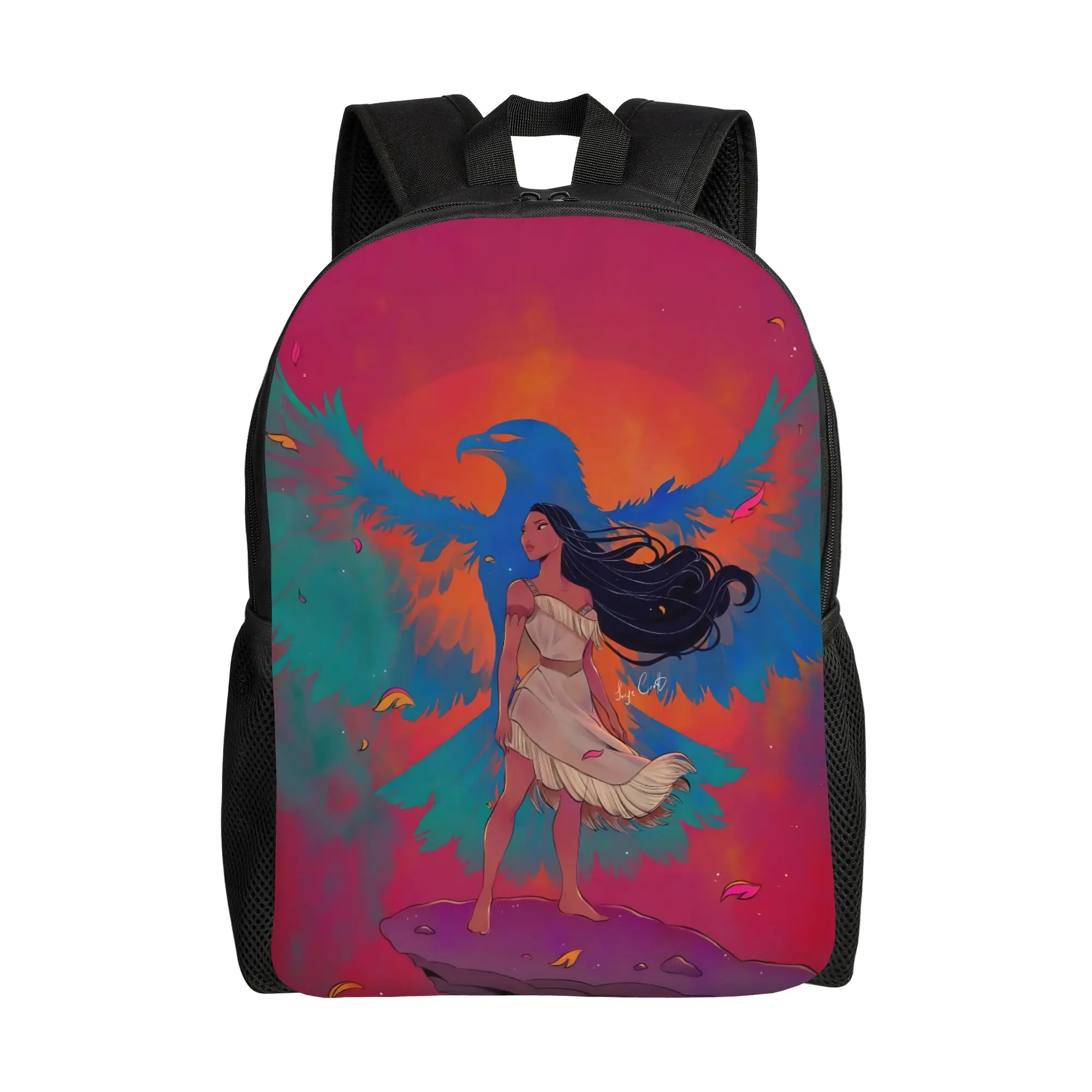 

1Piece Eagle Spirit New School Year Handbag Pocahontas Men Women Adult Backpack