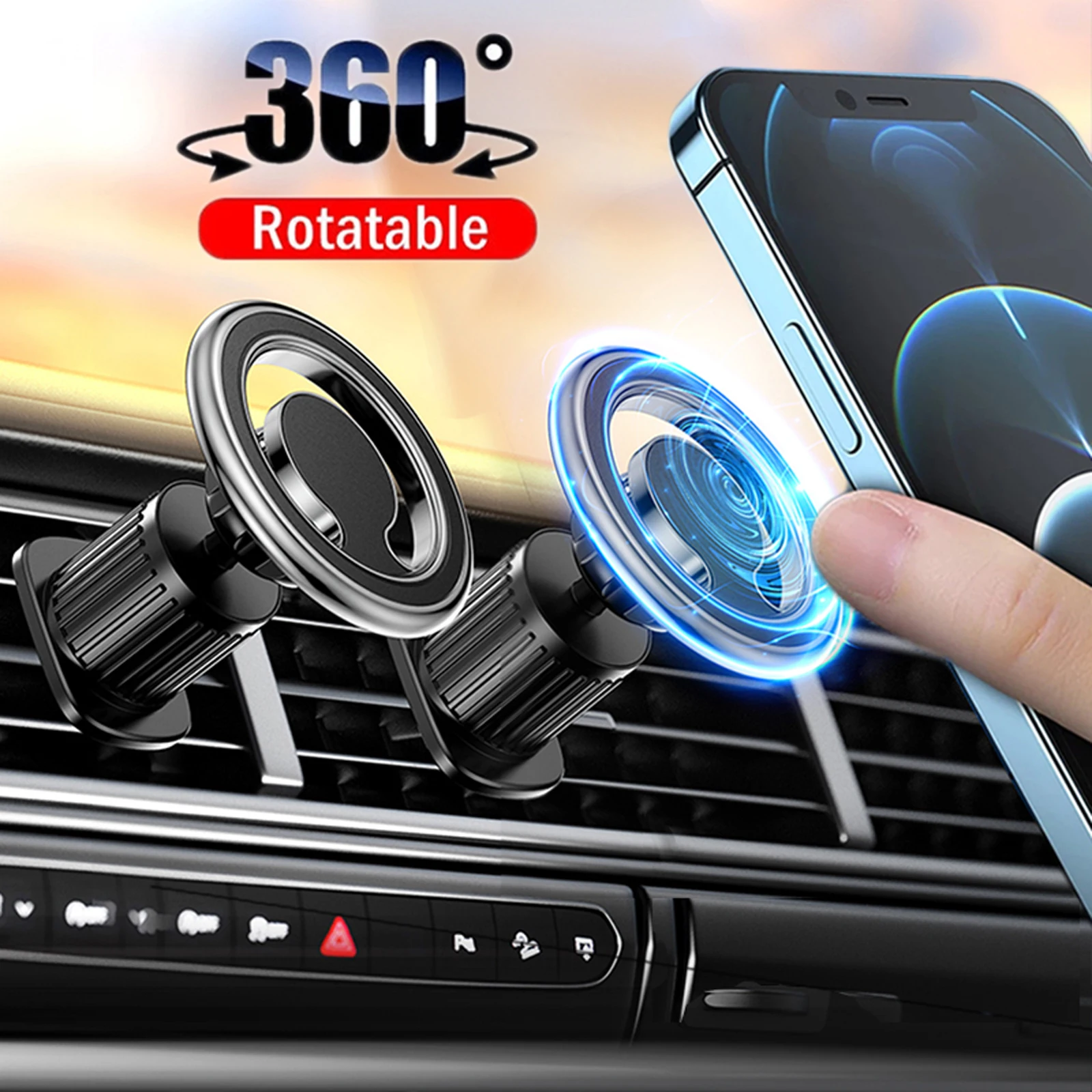 Magnetic Car Mount Compatible with iPhone 14/12/13/Pro/12 Max/12 Mini Magsafe Case Strong Magnet Air Vent Phone Holder Stand