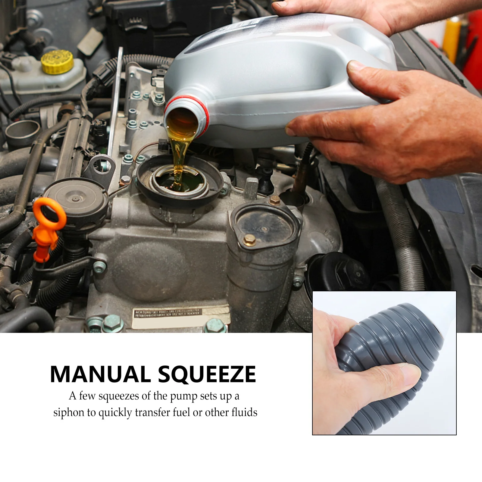 1Set Manual Hand Pump Fuel Transfer Hose Petrol Resistant Durable Car Accessories Emergency Siphon Pump Car Accessories