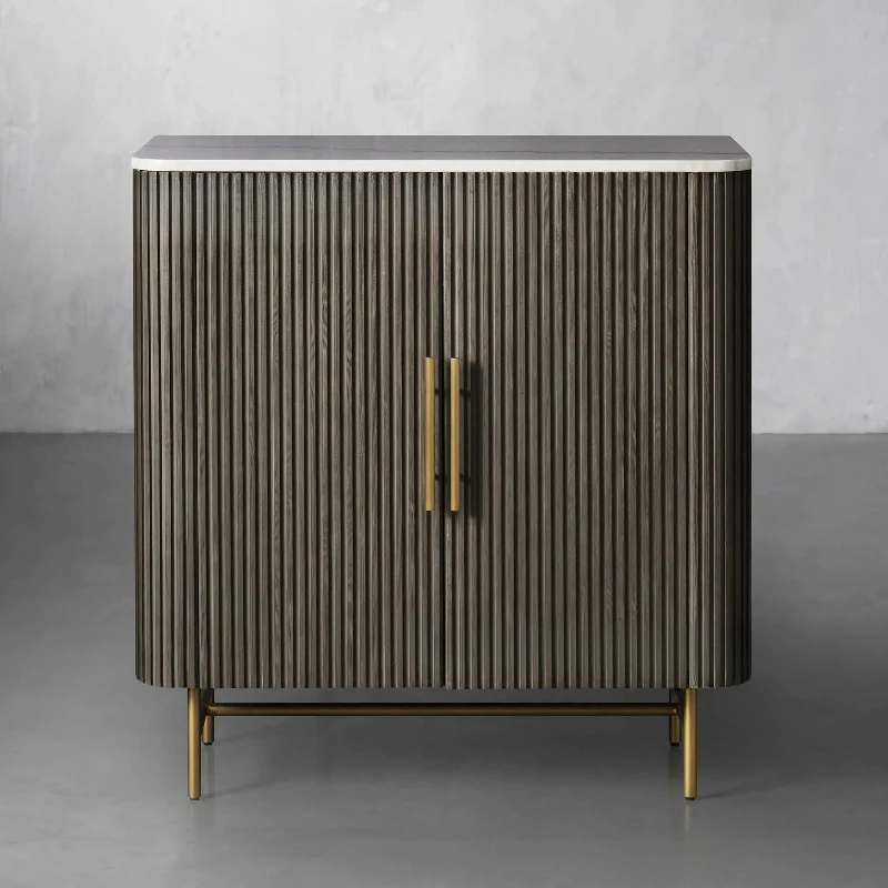 

American side cabinet high-end wine cabinet simple locker light luxury storage high-end display