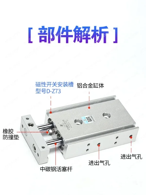 Star Double Axis Double Rod Cylinder Small Pneumatic TR/CXSM10-10/15x6-20x30x30x40 * 50/60-100