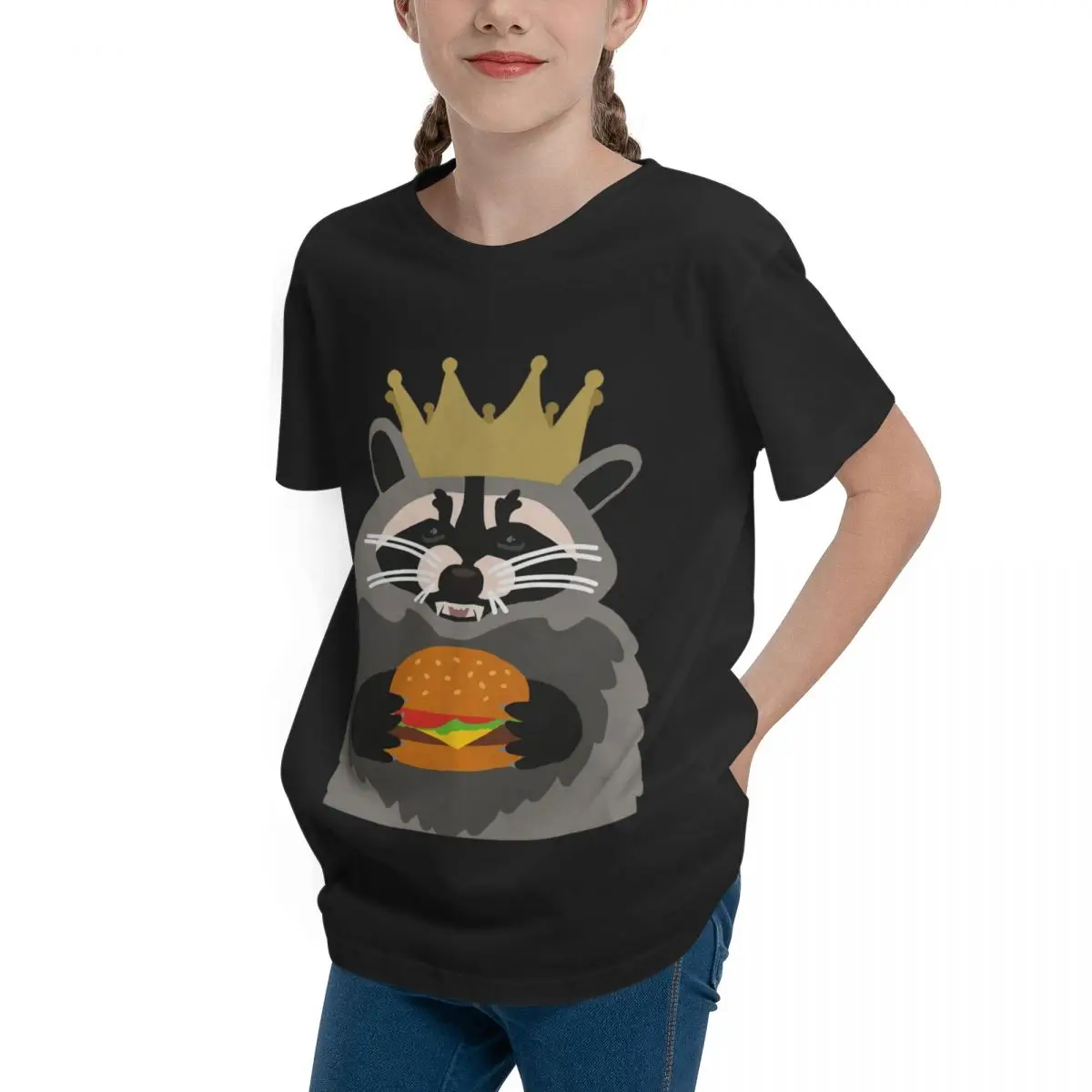 Little King Trashmouth For Sale Top quality Home Adolescents Basic Short Sleeve T-Shirt Fresh Top tee Funny Novelty