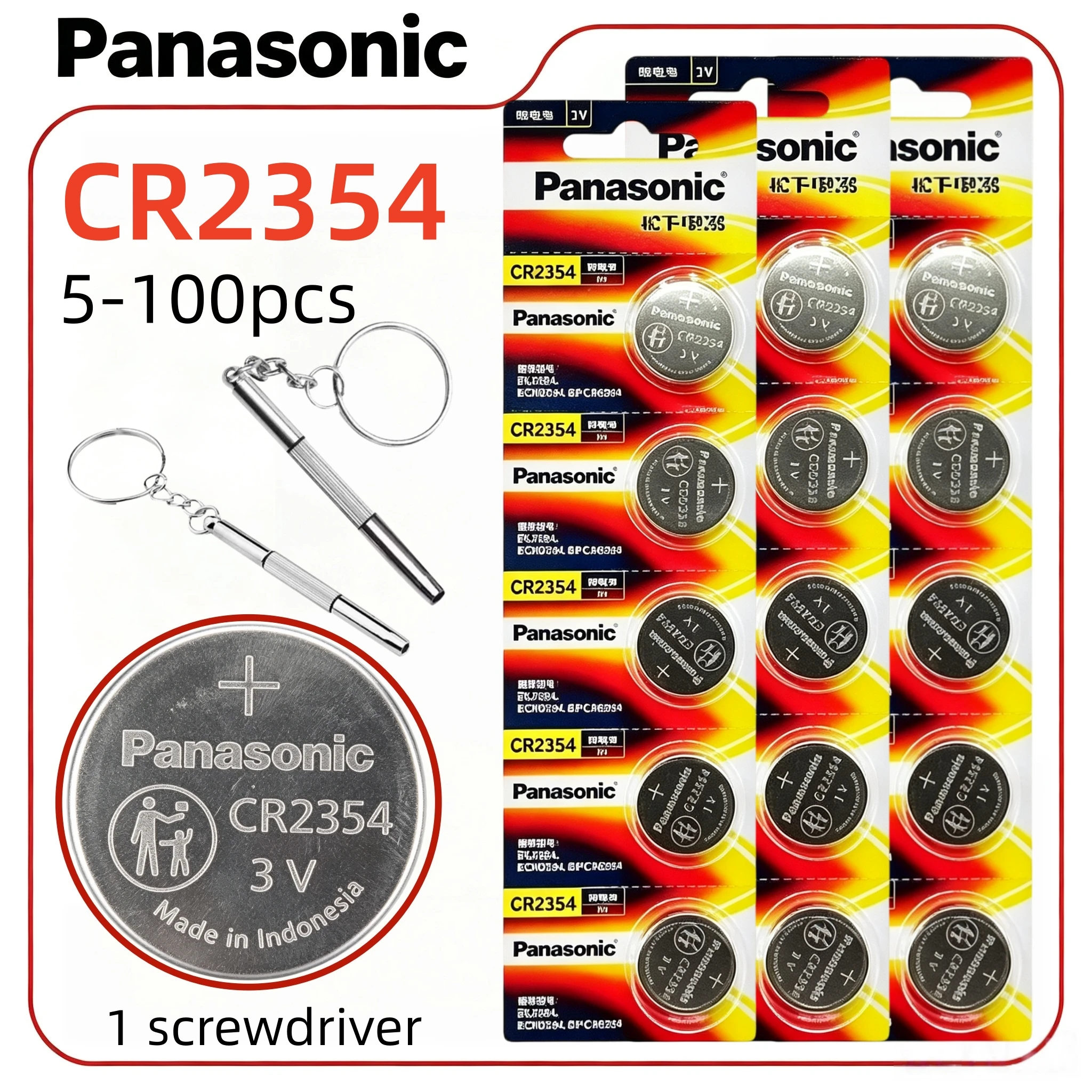 Original Panasonic CR2354 Battery 3V Lithium Battery CR 2354 for Instrument Special Remote Control Button Battery