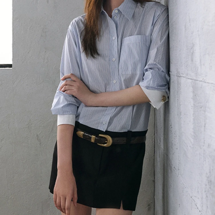 

Dryao S Home Autumn Winter Striped irt f Skirt Patchwork Dr Two-Piece Ci Commute OL Sle High Waist A-Line Skirt