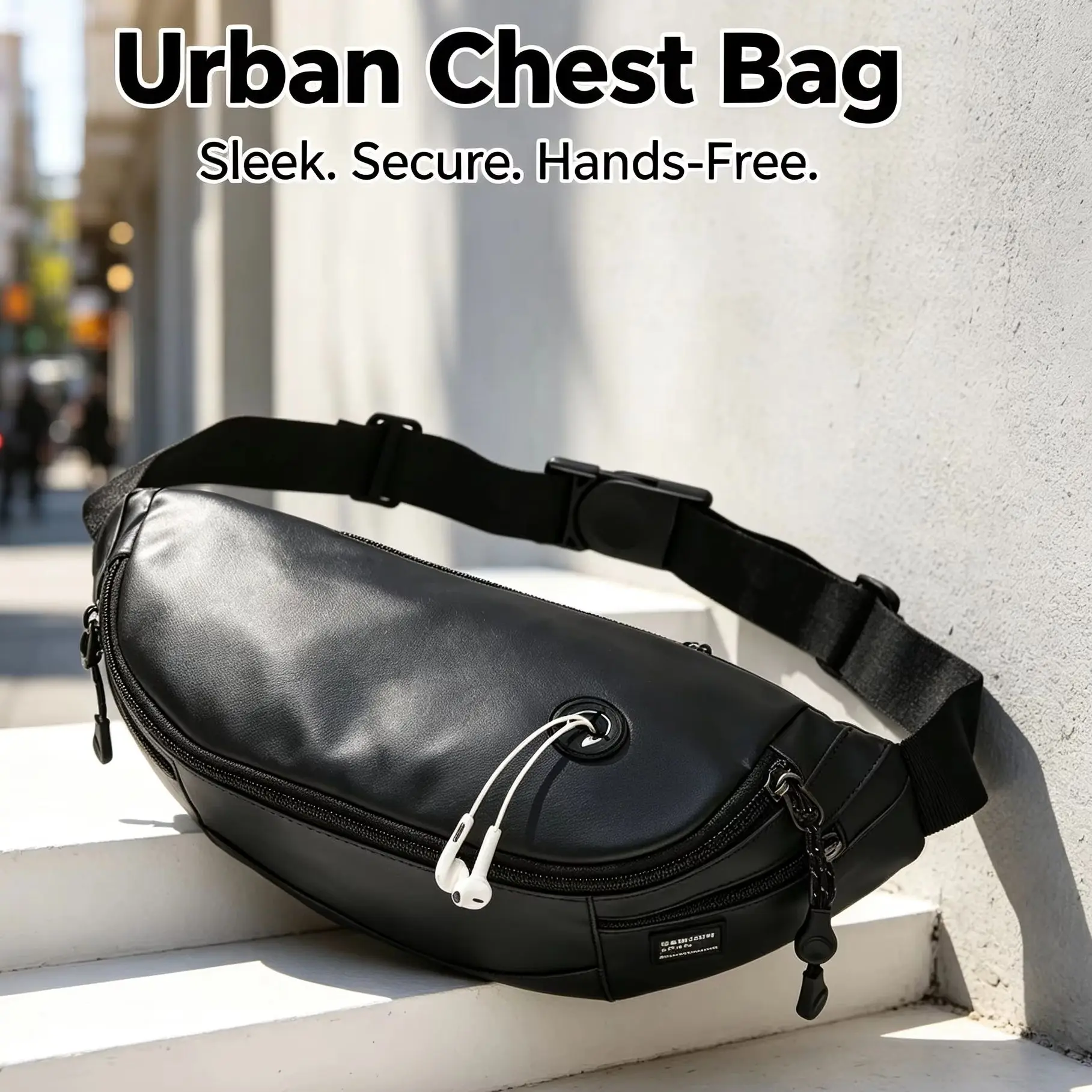 Lightweight Waist Bag for Men Anti-Theft Pocket Casual Cross Sling Chest Bag Waterproof Abdominal Bag Stomach Bag for Travel