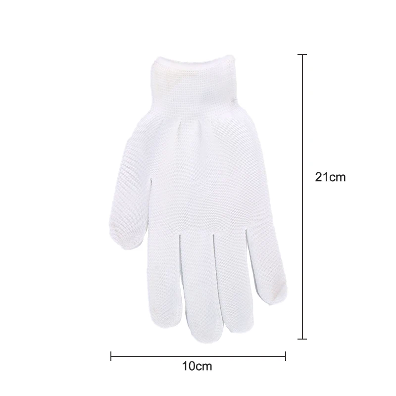 2คู่ถุงมือความปลอดภัยลื่นไนลอนไร้รอยต่อถุงมือก่อสร้างถุงมือถักถุงมือ