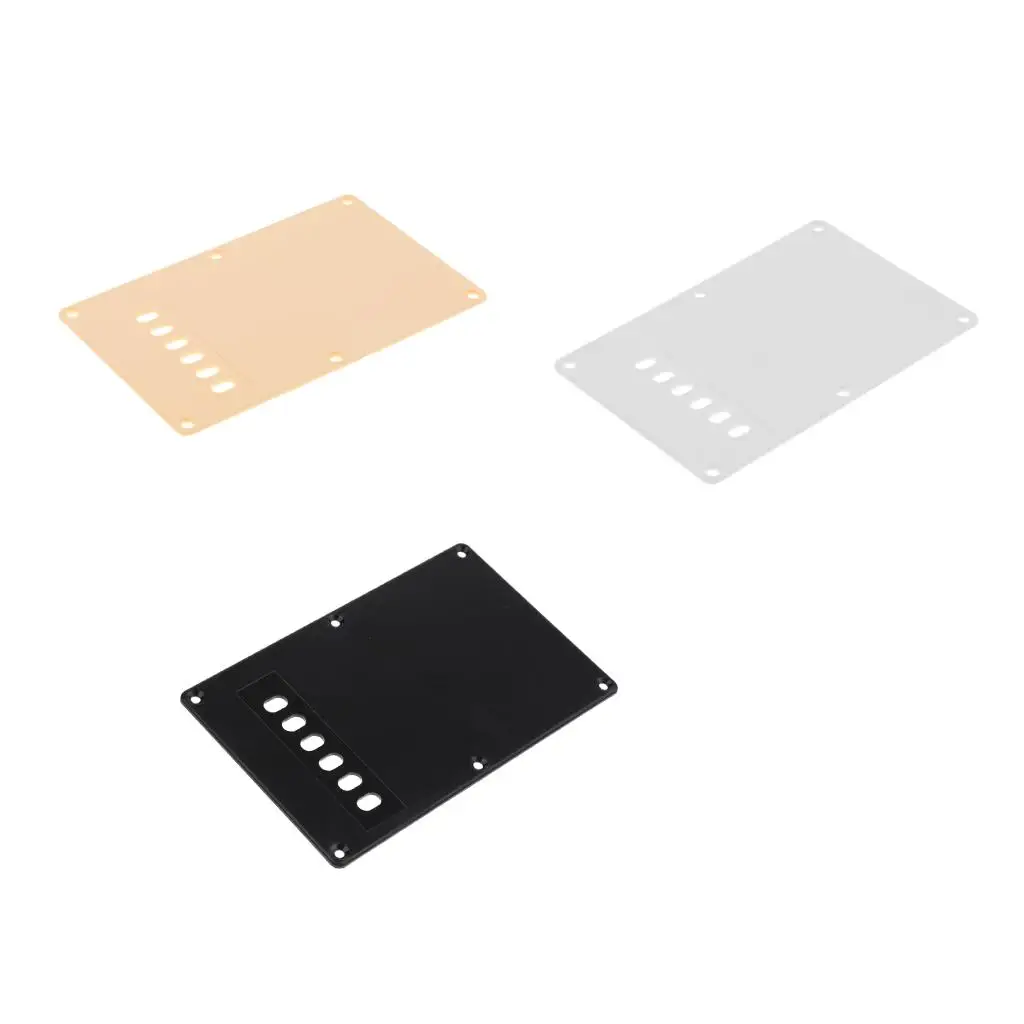 ABS Plastic Guitar Backplate 6 Hole Cavity Cover Parts Accessory for Standard Precision Jazz Bass view 3