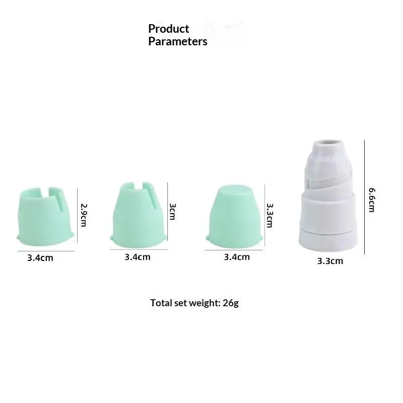 【D】Universal Cake Nozzle Adaptor Set Leak Proof Pastry Tip Converter for Home Bakers Birthday Cake Decorating Supplies