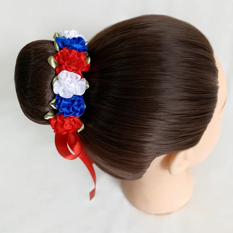 Paris Flames Headwear Women Hair Accessories Bun Ballet Hair Bands Handmade Hair Accessary Dancers Bun Head Fixer Girl Headband