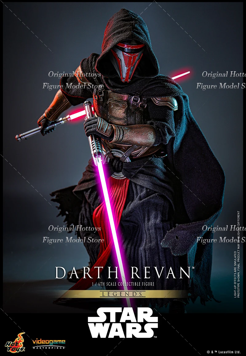 HOTTOYS HT VGM62 1/6 스케일 남성 군인 다스 레반 스타워즈 올드 리퍼블릭 기사단 풀 세트 12인치 액션 피규어 인형