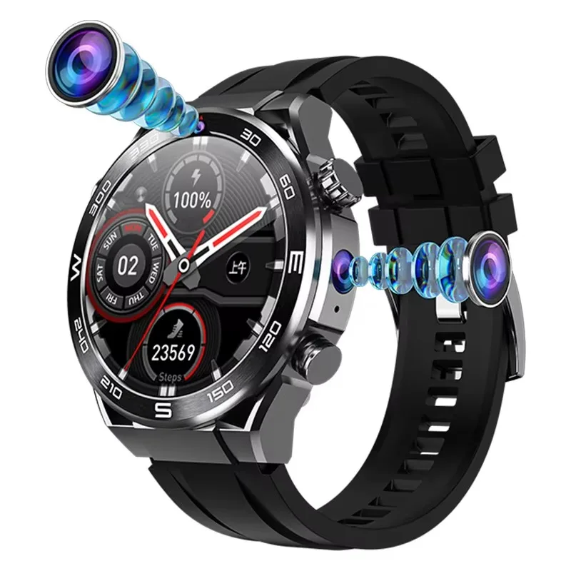 

B8 Smartwatch 1.53inch Amoled Screen HD Camera IP67 Waterproof BT Call Wireless Charging 2025 Smart Watch Sim Card 4g