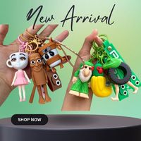 Tralalero Tralala Animals Keychains Anime Tung Tung Sahur Brainrot Car Keys Ring Action Figures Toy Keychains Bags Pendant