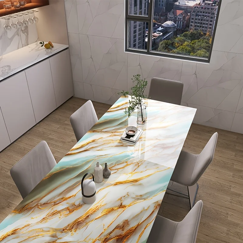 Marble Self-adhesive Tile Wallpaper Waterproof Washable And Wear-resistant Kitchen Bathroom Living Room Bedroom Home Decorations