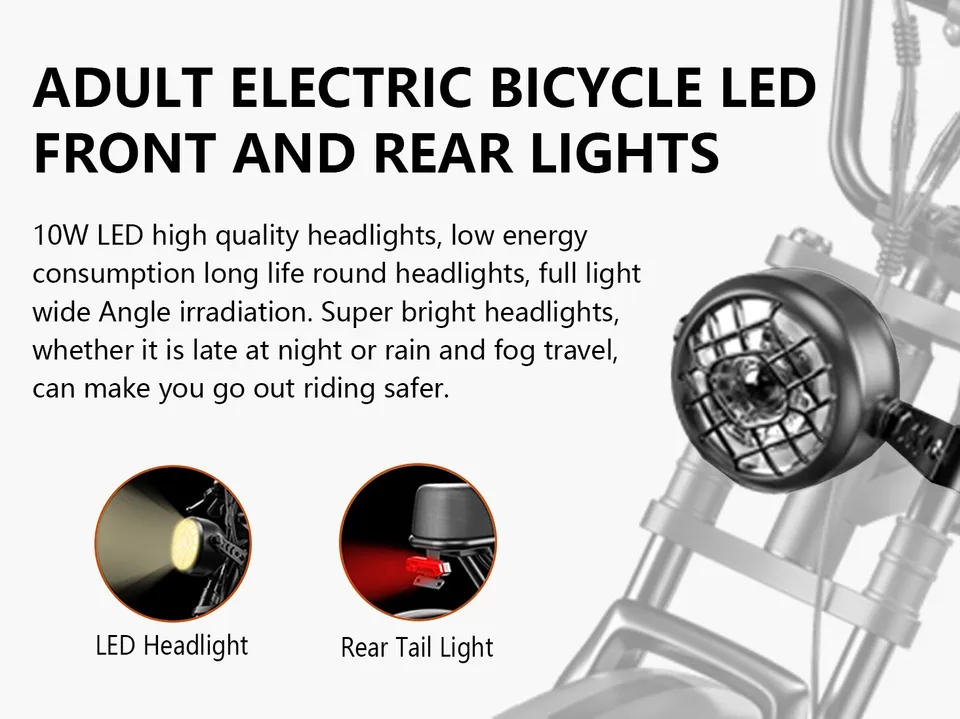 20" Electric Bike 2000W E-Bike For Adults Dual Motor Bicycle  35mph Fat Tyre image 6