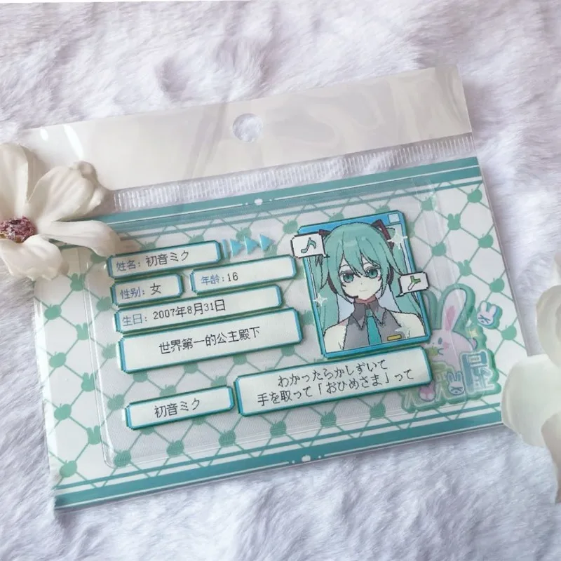 Etui na karty Hatsune Miku Kasane Teto Anime Pixel Art Styl Identyfikator Szkolny Ochrona Prywatności Prezent