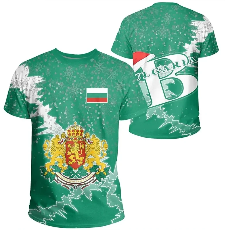 Bulgaria Flag Men Women T-shirt 2024 New Fashion Bulgarian National Emblem 3D Print O Neck Tee Shirts Casual Oversized Tops 4XL