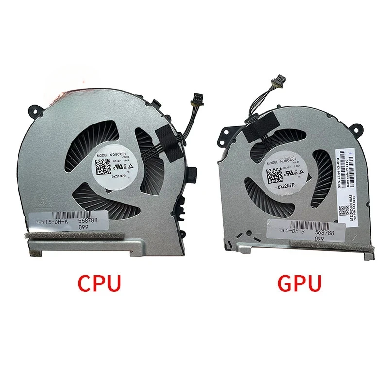 Laptop CPU GPU cooling fan cooler for HP OMEN Air 15-dh0161TX 15-DH TPN-C143 L64445-001 ND8CC01 -18L04 -18L05-18L06-18L07 DC12V