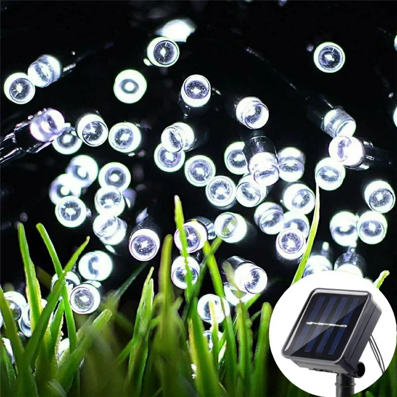 20/50/100/200LEDS Solar Lights Outdoor Fairy Garland Lights Christmas Party Wedding Halloween Decorations Lights Outdoor Ramadan