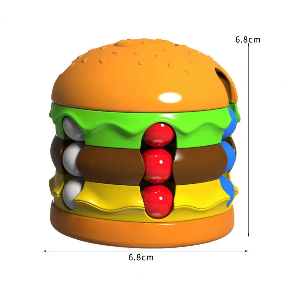 Fidget Spinner Bean Cube Palla da hamburger Puzzle rotante Giocattolo antistress Giocattolo educativo sensoriale a mano Giocattolo per esercizi cerebrale