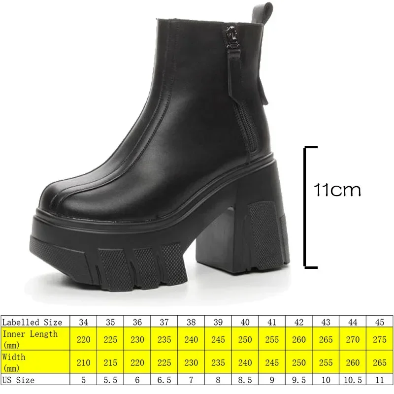 Fujin 11cm New Microfiber Leather Women High Brand Pumps Heels White Shoes ZIP Increase Casual Ankle Boots Platform Wedge Shoes