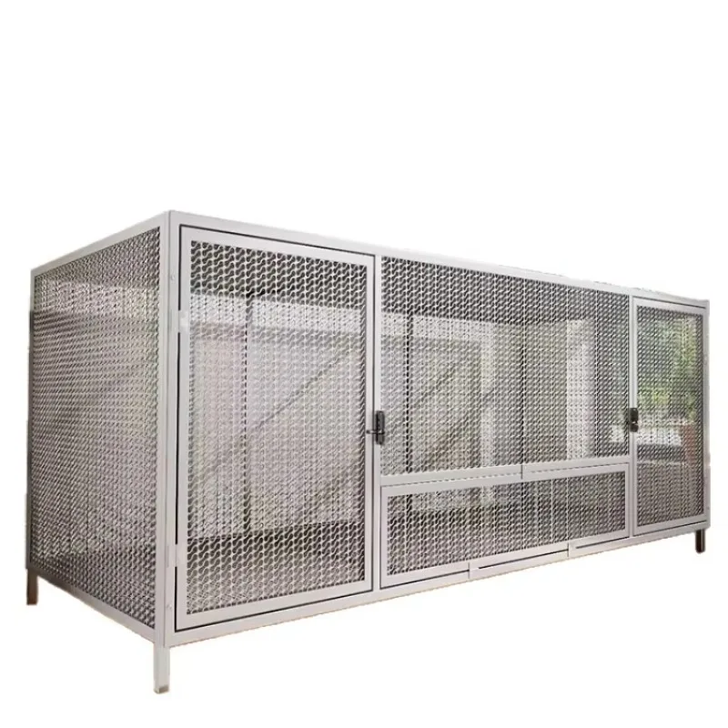 2026 Factory Direct Large Indoor Metal Chicken Coop with Plastic Tray All Season Enclosure for Duck Goose Pigeon Small Animals