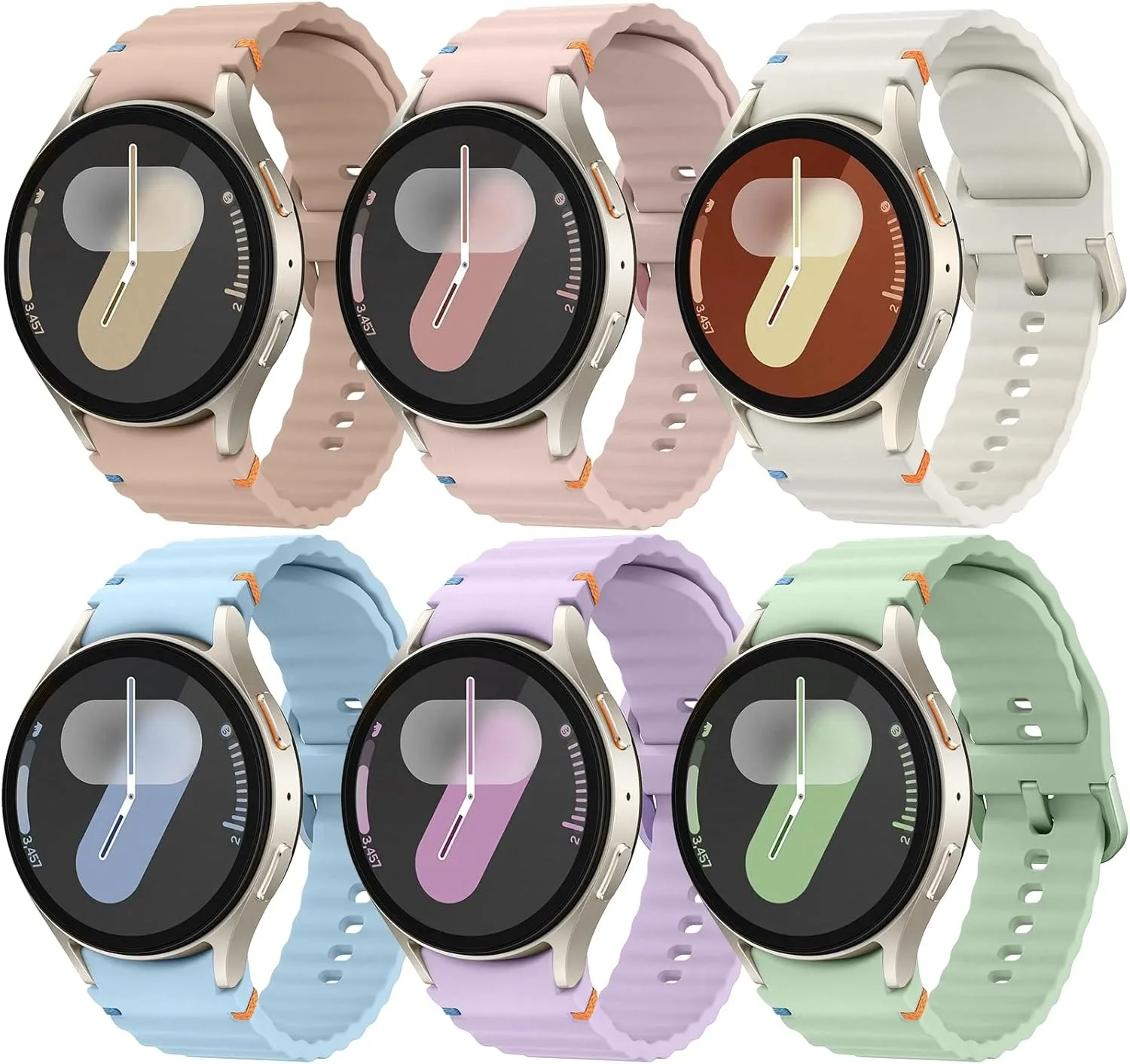 Original Silikonarmband für Samsung Galaxy Watch 7 44mm 40mm FE 4 6 5 Pro 45mm Armband für Watch 6 Classic 47mm 43mm Sportband