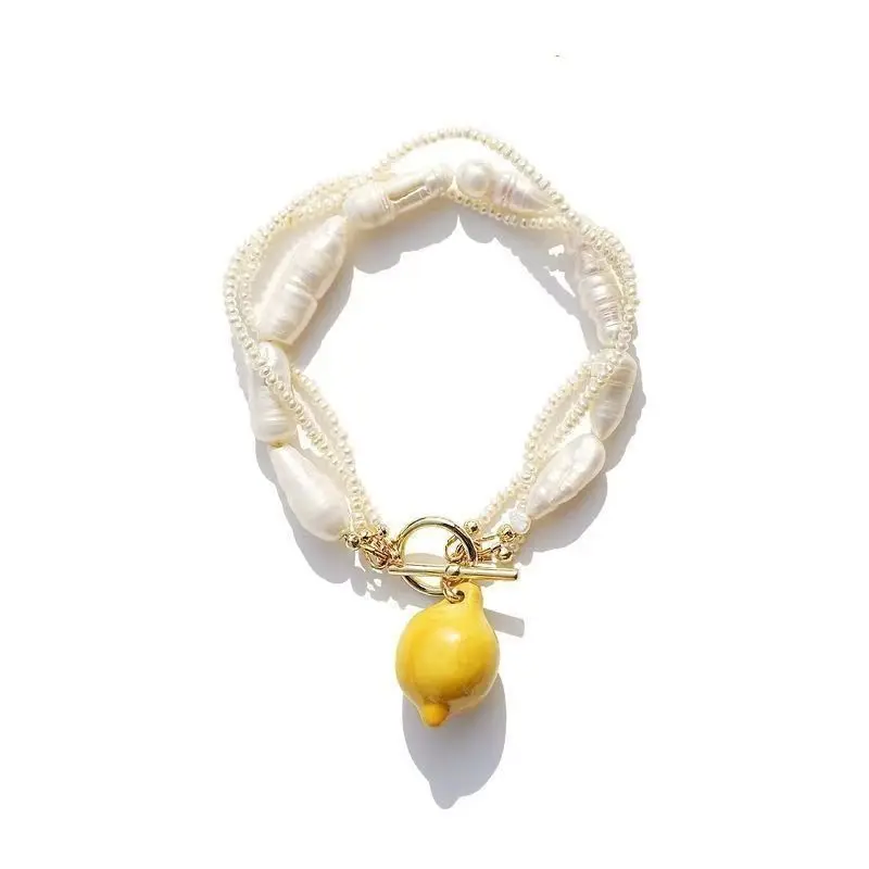 Italian Summer Vacation Lemon Love Three-Layer Bracelet