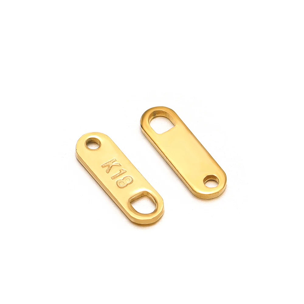 50pcs No Fade 304Stainless Steel End Tail Charms Small Gold Color Tag Pendants for DIY Simple Jewelry Handmade Necklace Supplies image 5