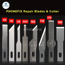 10pcs No.4A 11 18 Scalpel Knife Removal Glue Blades Non-Slip Metal Engraving Craft knives Phone PCB DIY Repair Hand Tools